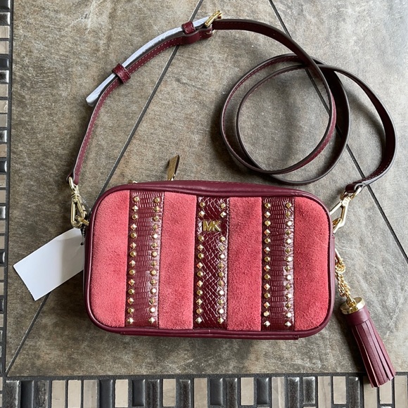 Michael Kors Handbags - Michael Kors Small Camera Bag Ox Blood North/South